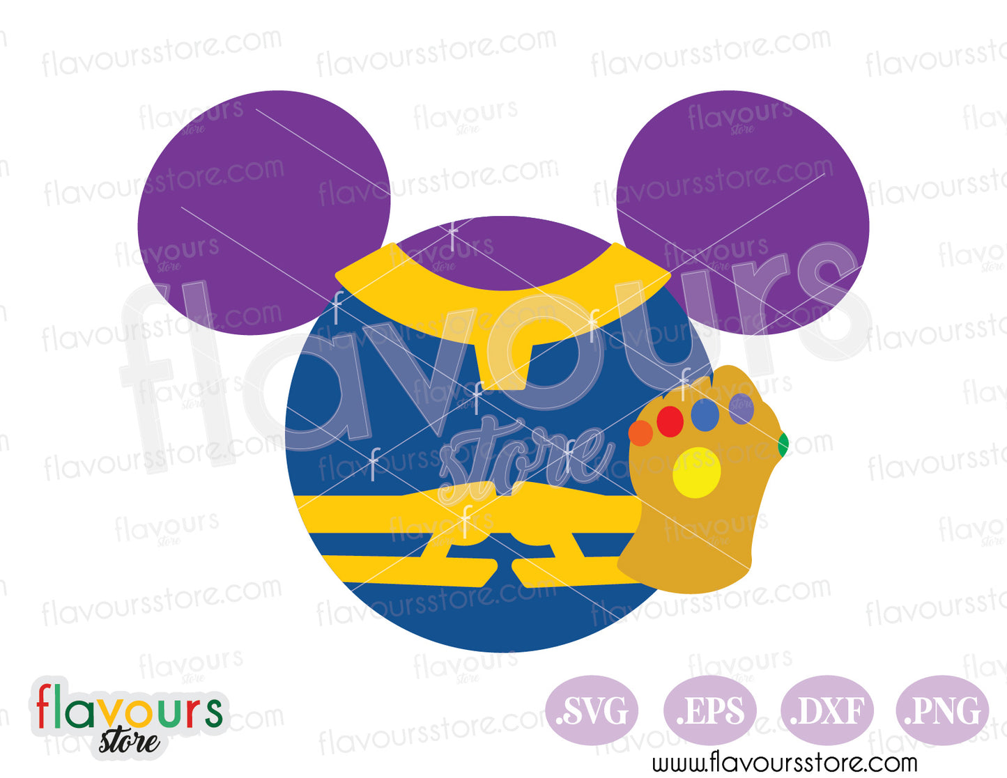 Thanos Mouse Head Ears SVG