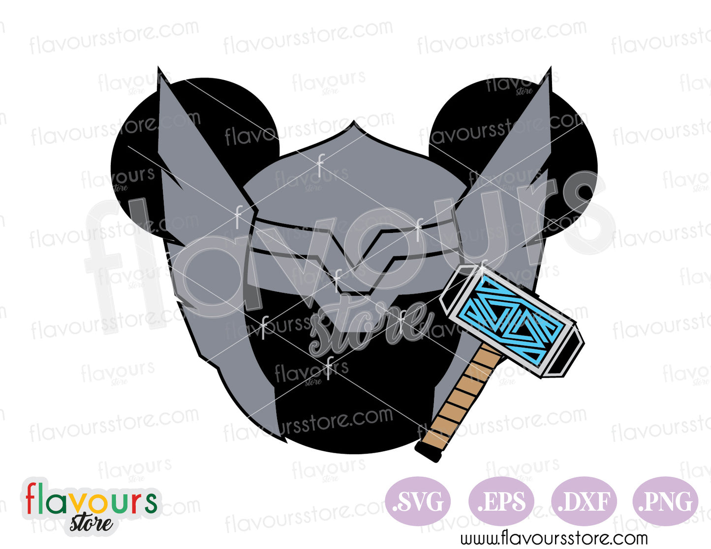 Thor Mickey Head Ears SVG