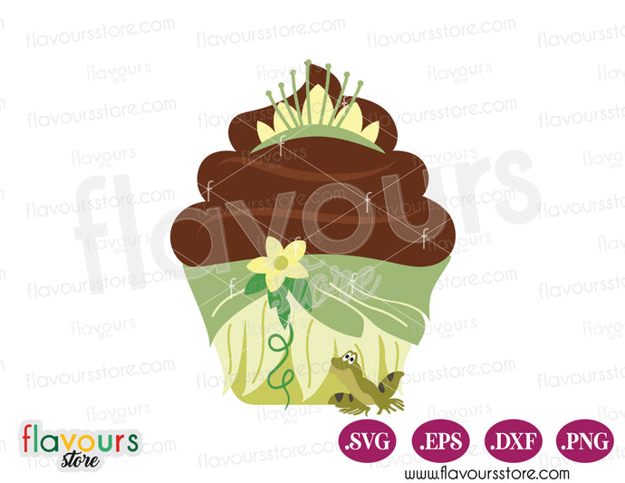 Princess Tiana, Disney Princess Cupcake SVG Cut File 