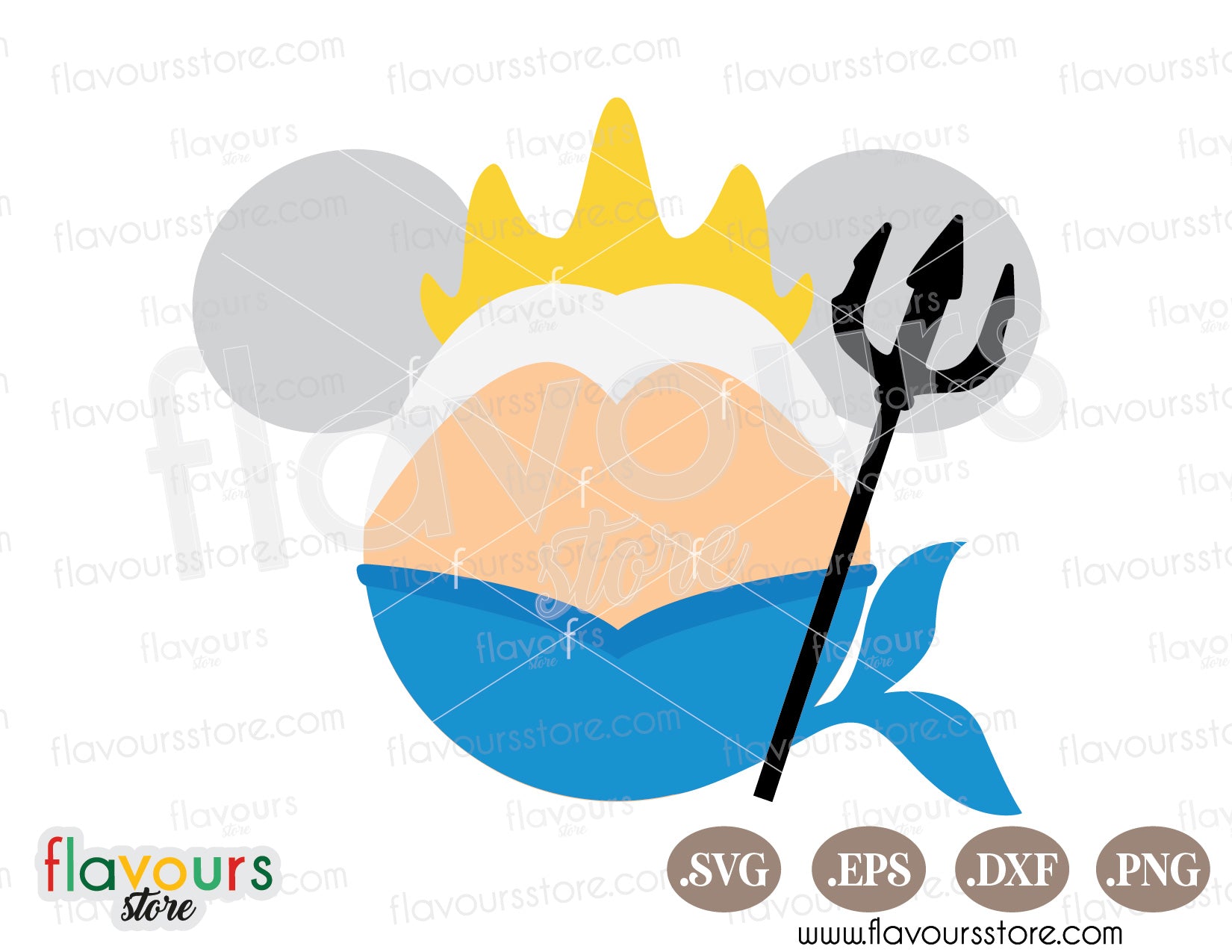 Triton Ears, Little Mermaid Ears SVG Cut Files