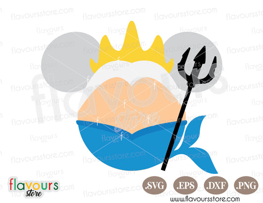 Triton Ears, Little Mermaid Ears SVG Cut Files