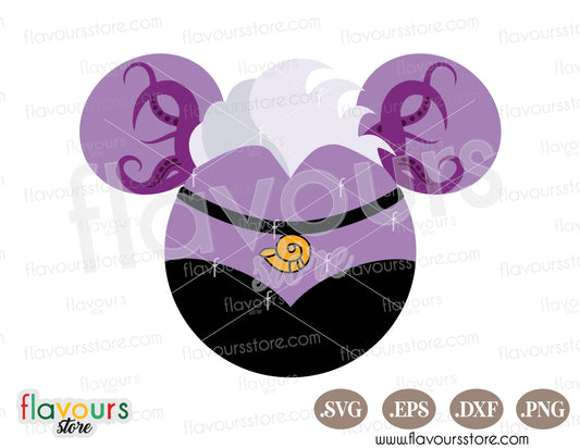 Ursula Ears, Disney Villains SVG Cut File