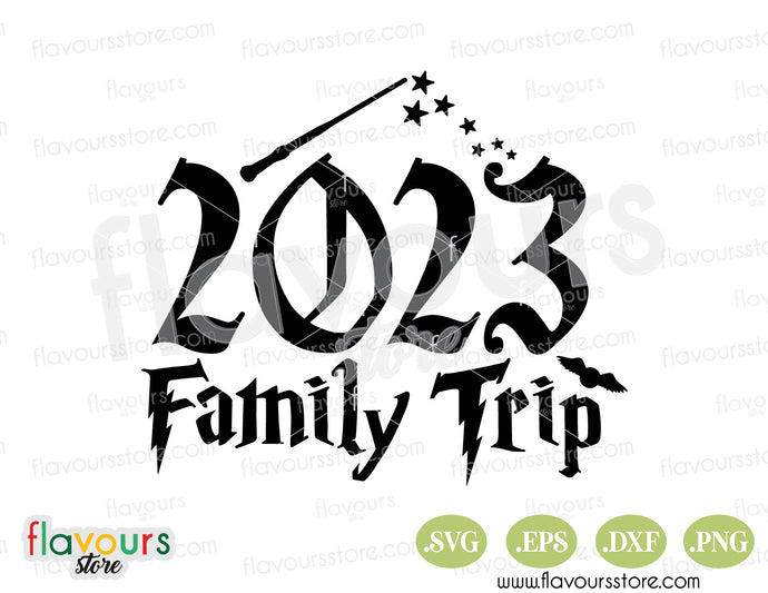 Wizard Wand 2023 Family Trip SVG