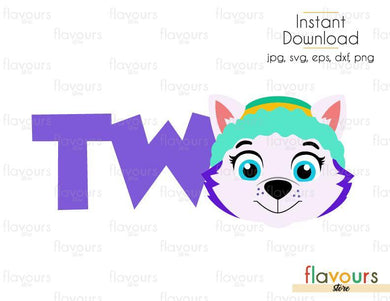 Two - Everest - Paw Patrol - Cuttable Design Files (Svg, Eps, Dxf, Png, Jpg) For Silhouette and Cricut - FlavoursStore