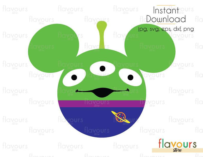 Mickey Alien  - Toy Story - Cuttable Design Files (Svg, Eps, Dxf, Png, Jpg) For Silhouette and Cricut - FlavoursStore