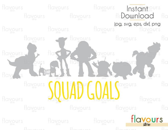 Toy Story Squad Goals - Toy Story - Cuttable Design Files (Svg, Eps, Dxf, Png, Jpg) For Silhouette and Cricut - FlavoursStore