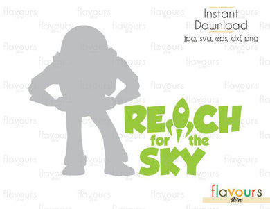 Reach For The Sky Buzz - Toy Story - Cuttable Design Files (Svg, Eps, Dxf, Png, Jpg) For Silhouette and Cricut - FlavoursStore