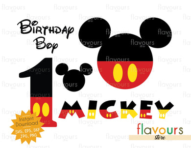 1st Birthday Mickey Set - SVG Cut File - FlavoursStore