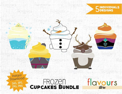 Frozen Cupcakes Bundle - SVG Cut File - FlavoursStore