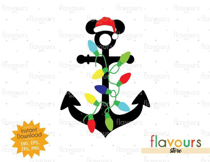 Mickey Anchor Christmas Hat - SVG Cut File - FlavoursStore