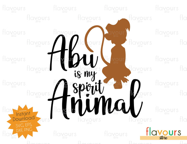 Abu is my spirit animal - Aladdin - Instant Download - SVG Cut File ...