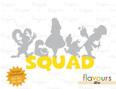 Alice in Wonderland Squad - Alice in Wonderland - Cuttable Design Files - FlavoursStore