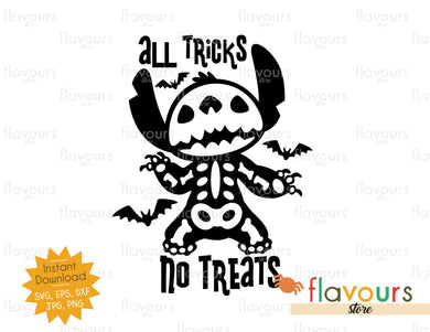 All Tricks No Treats - Stitch - SVG Cut File - FlavoursStore