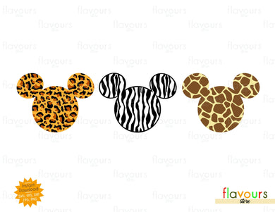 Animal Print Mickey Ears - SVG Cut File - FlavoursStore