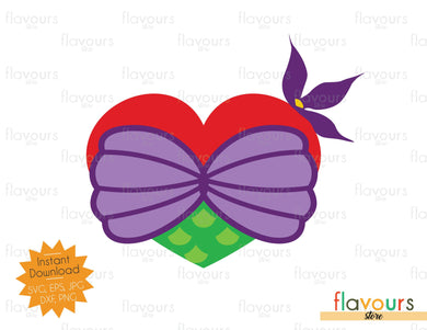 Ariel Heart - SVG Cut File - FlavoursStore