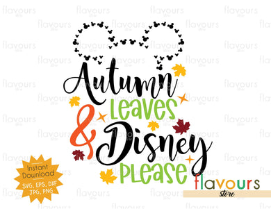 Autumn Leaves and Disney Ears - SVG Cut Files - FlavoursStore