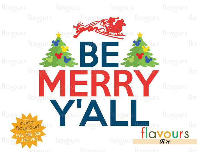 Be Merry Y'all - SVG Cut File - FlavoursStore