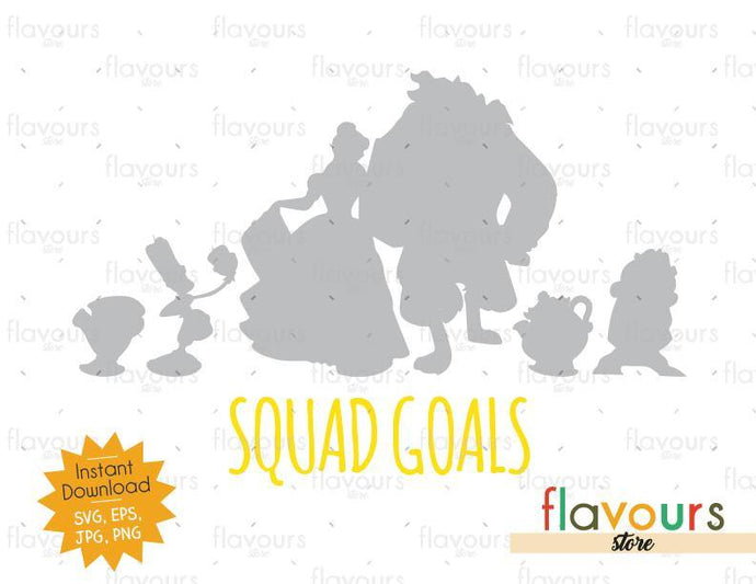Beauty And The Beast Squad Goals - Beauty And The Beast - Cuttable Design Files - FlavoursStore
