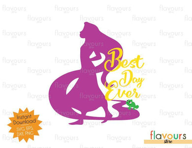 Best Day Ever Rapunzel Silhouette - Disney Princess - SVG Cut File - FlavoursStore
