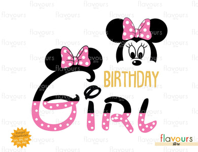 Birthday Girl Minnie Mouse - SVG Cut File - FlavoursStore