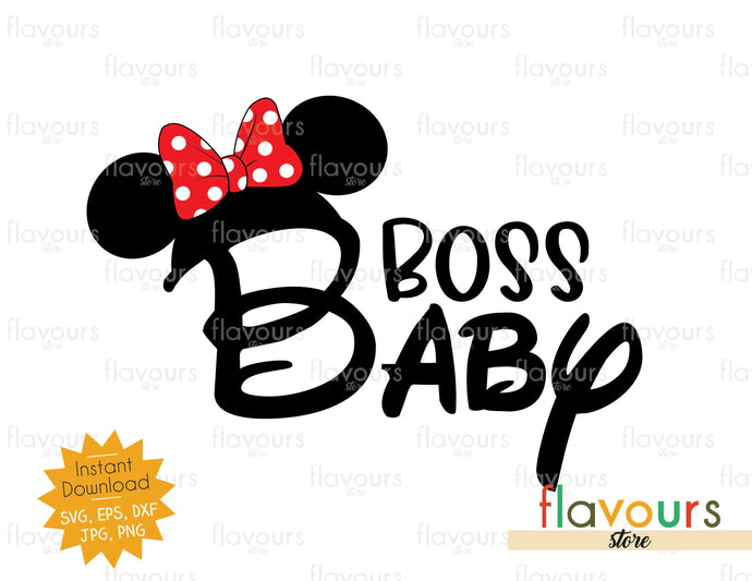 Baby Boss - Minnie Ears - Instant Download - SVG Cut File - FlavoursStore