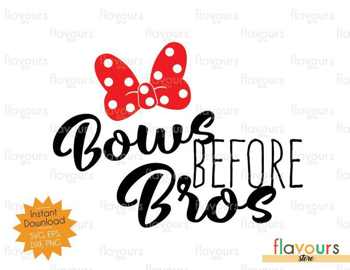 Bows Before Bros - Minnie - SVG Cut File - FlavoursStore