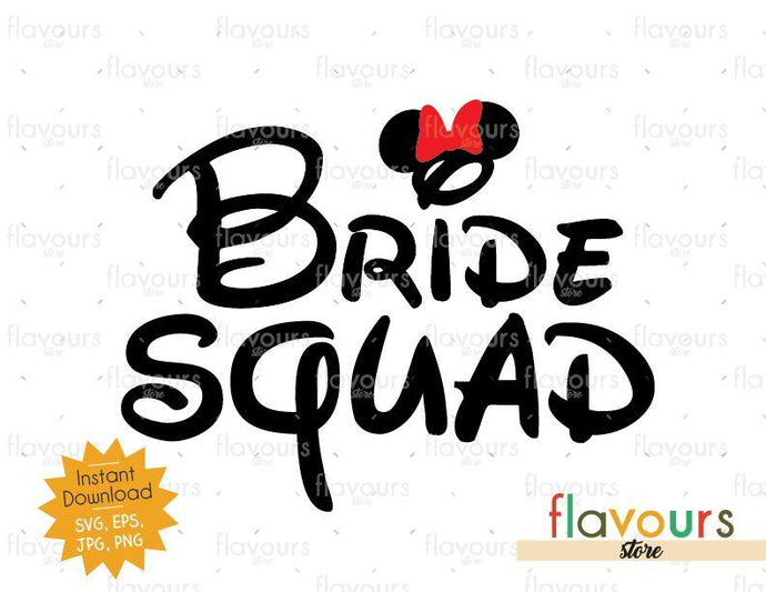 Bride Squad - Minnie Ears - SVG Cut File - FlavoursStore