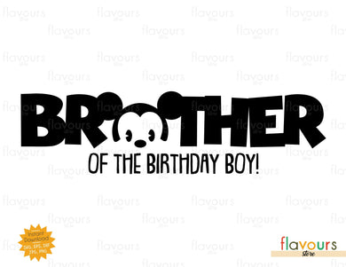 Brother Bday Boy Baby Mickey - SVG Cut File - FlavoursStore