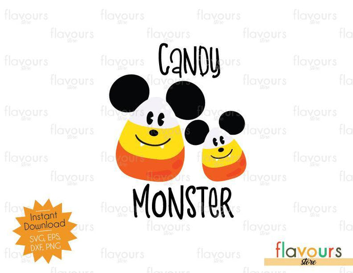 Candy Monster Mickey Ears - Halloween - SVG Cut File - FlavoursStore