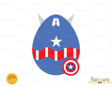 Captain America Easter Egg - SVG Cut File - FlavoursStore