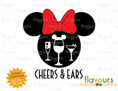 Cheers And Minnie Ears - Disney Epcot - SVG Cut File - FlavoursStore