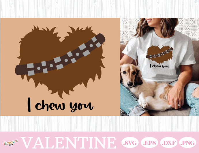 Chewbacca Heart Valentine - SVG Cut File - FlavoursStore