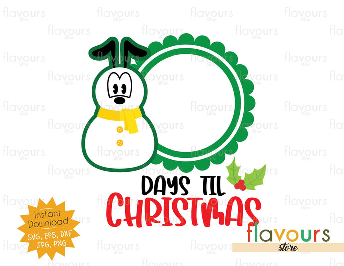 Christmas Countdown Pluto Snowman - SVG Cut File - FlavoursStore