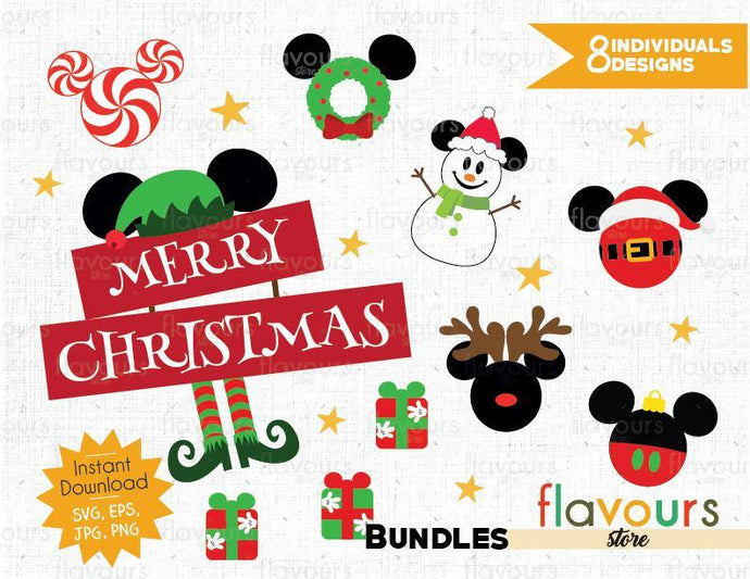 Mickey Christmas Bundle - Instant Download - SVG Cut File - FlavoursStore