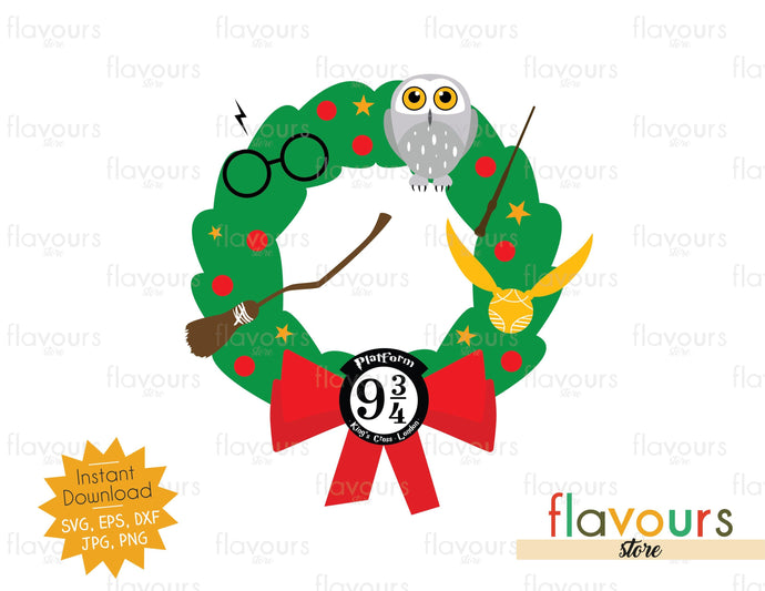 Christmas Wreath Potter Ornaments - SVG Cut File - FlavoursStore