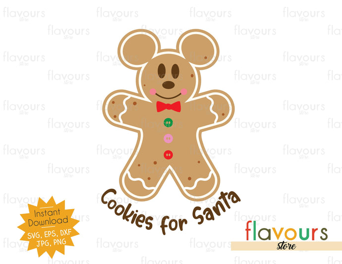 Cookies for Santa - Mickey - SVG Cut File - FlavoursStore