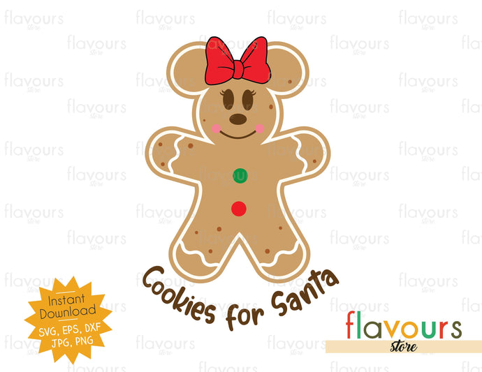 Cookies for Santa - Minnie - SVG Cut File - FlavoursStore