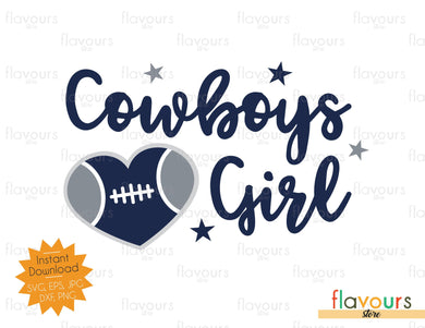 Cowboys Girl - Heart - SVG Files - Instant Download - FlavoursStore