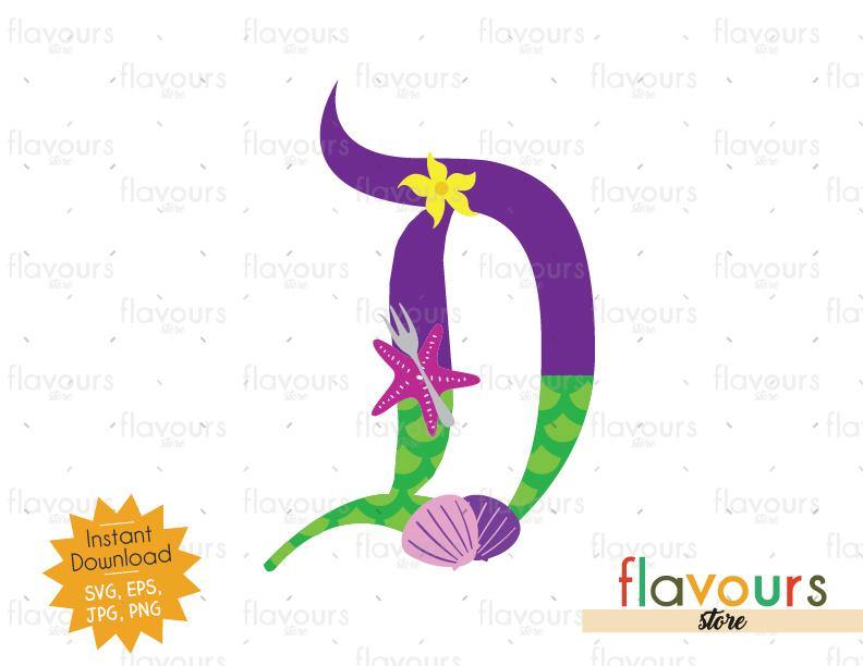 D for Disney - Little Mermaid - SVG Cut File - FlavoursStore