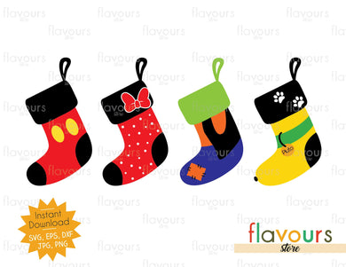 Disney Christmas Stockings - SVG Cut File - FlavoursStore