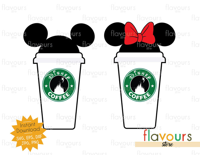 Disney Coffee Cup Ears  - SVG Cut File - FlavoursStore