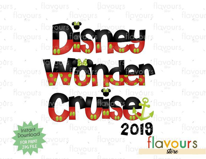Disney Wonder Christmas Cruise 2019 - Cruise Trip - Digital Files Printables - FlavoursStore
