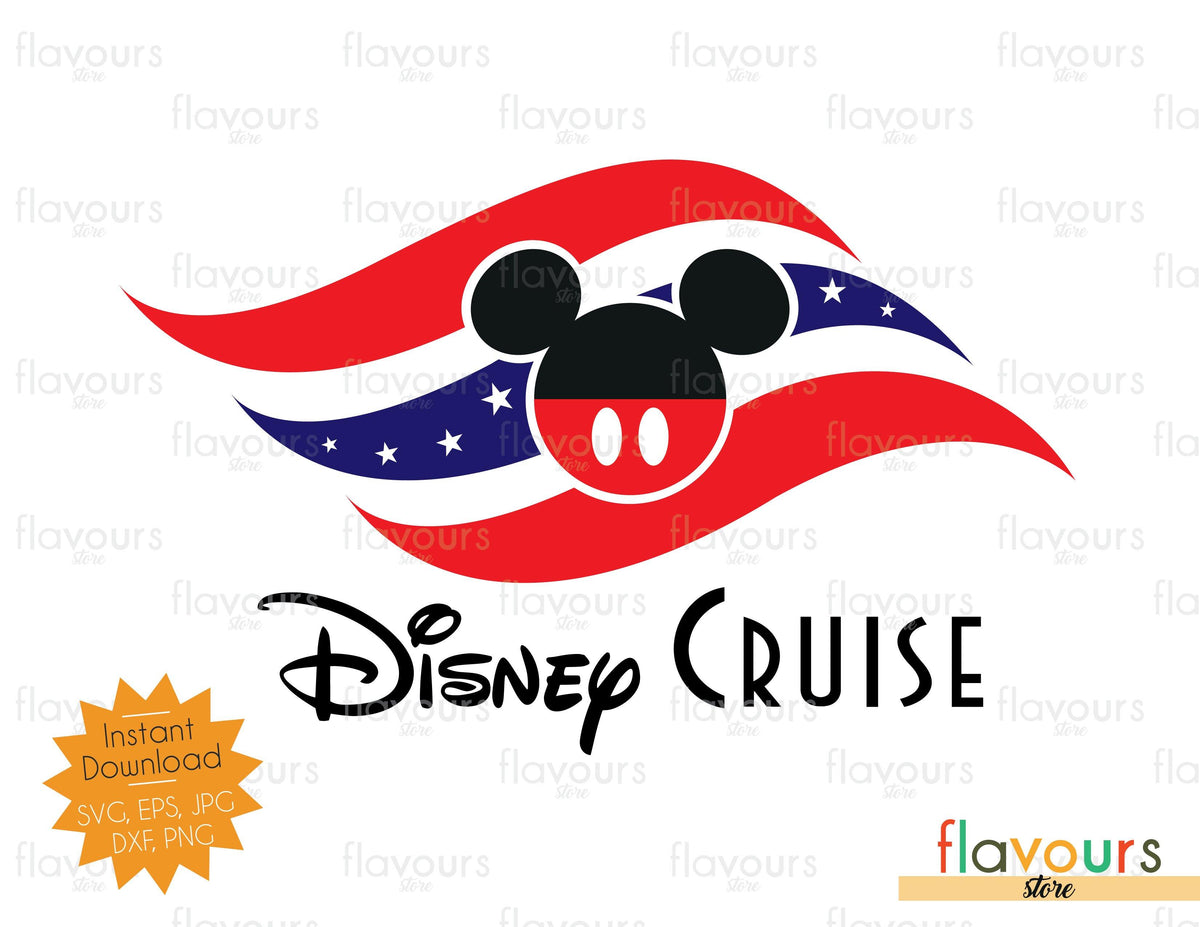 Disney Cruise 4th Of July Flag - Instant Download - SVG Cut Files ...