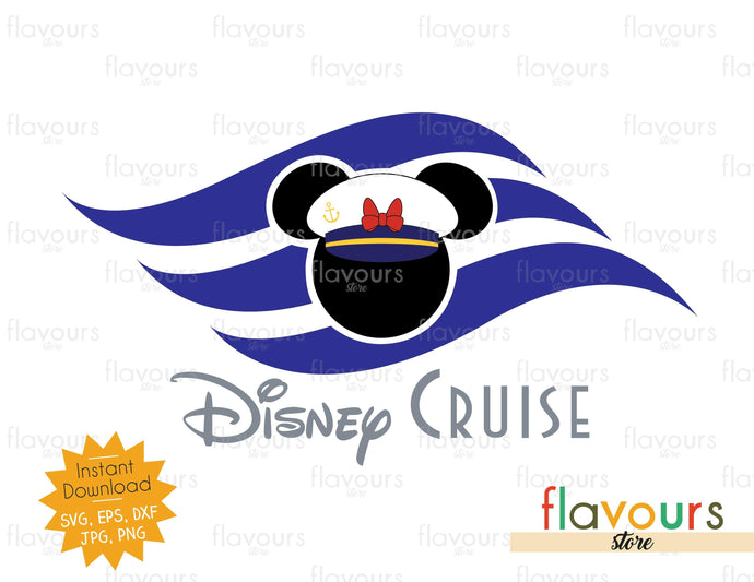Disney Cruise Flag Minnie Captain - SVG Cut File - FlavoursStore