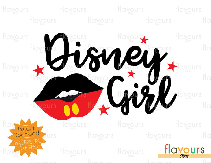 Disney Girl - Mickey Kiss - SVG Cut File - FlavoursStore