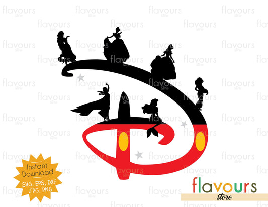 D for Disney - Mickey - Disney Princess - SVG Cut File - FlavoursStore