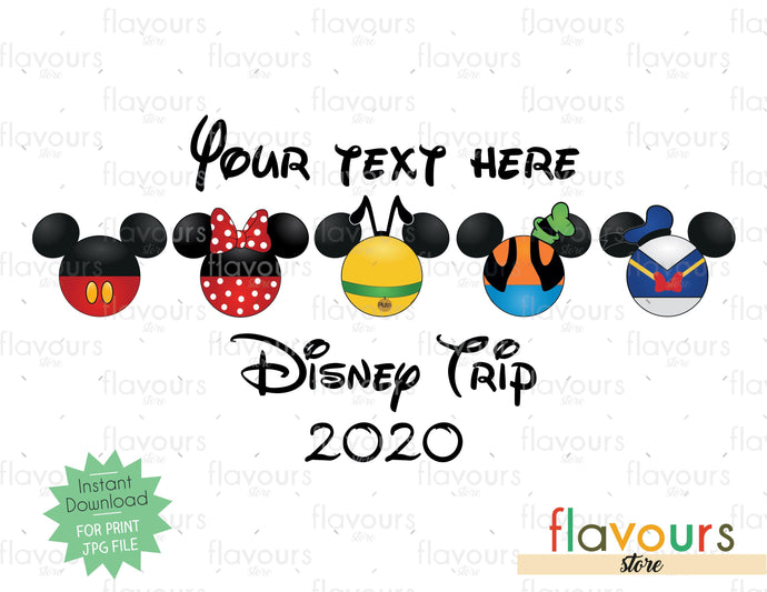 Disney Trip - Mickey Mouse Club - Digital Files Printables - FlavoursStore