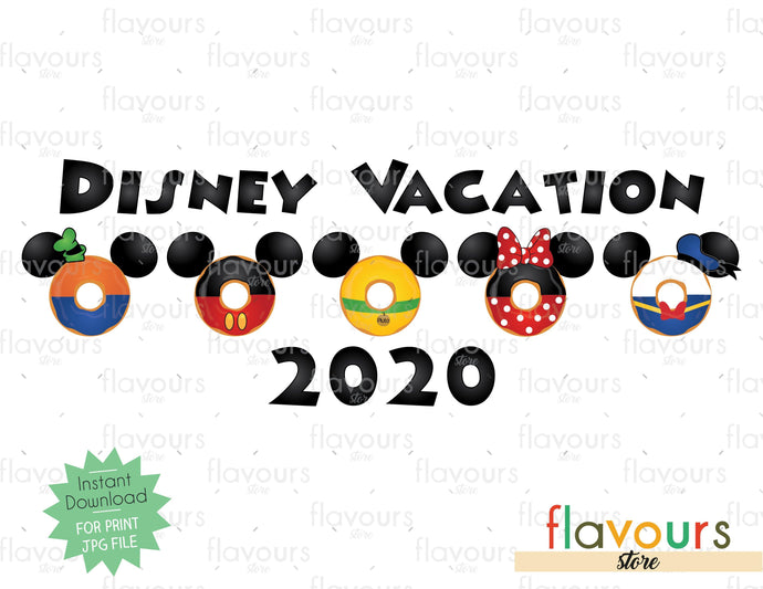 Disney Vacation - Mickey Mouse Club Donuts - Digital Files Printables - FlavoursStore