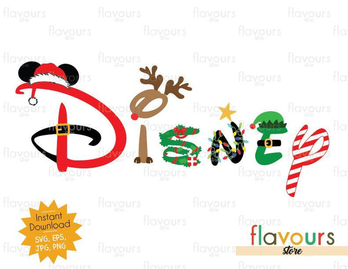 Disney Christmas Logo - SVG Cut File - FlavoursStore