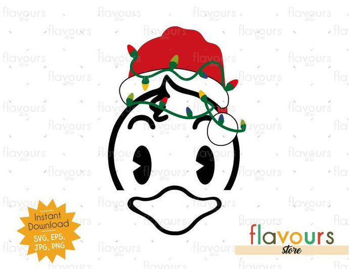 Donald Christmas Hat And Lights - SVG Cut File - FlavoursStore
